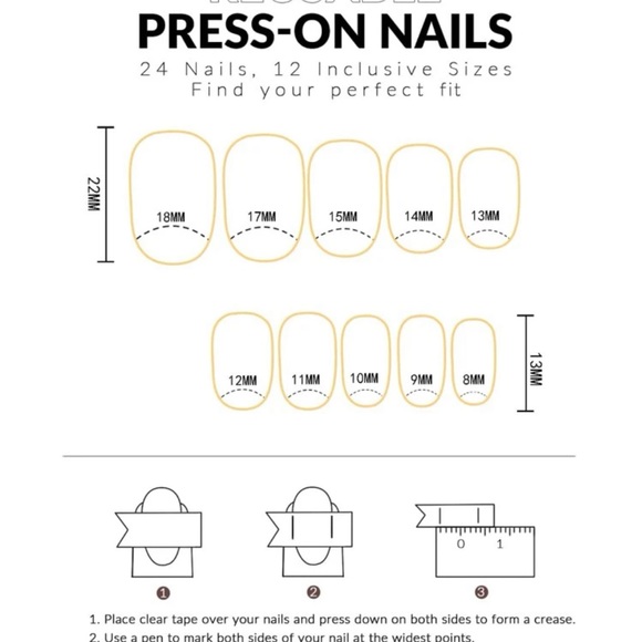 24 Piece Short Oval Fake Nails 💅 - Picture 6 of 6